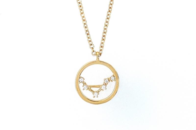 [Ozel] Modern Classic Glossy Brass Cubic Necklace